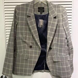 J. Crew Devon blazer in plaid Italian stretch wool blend